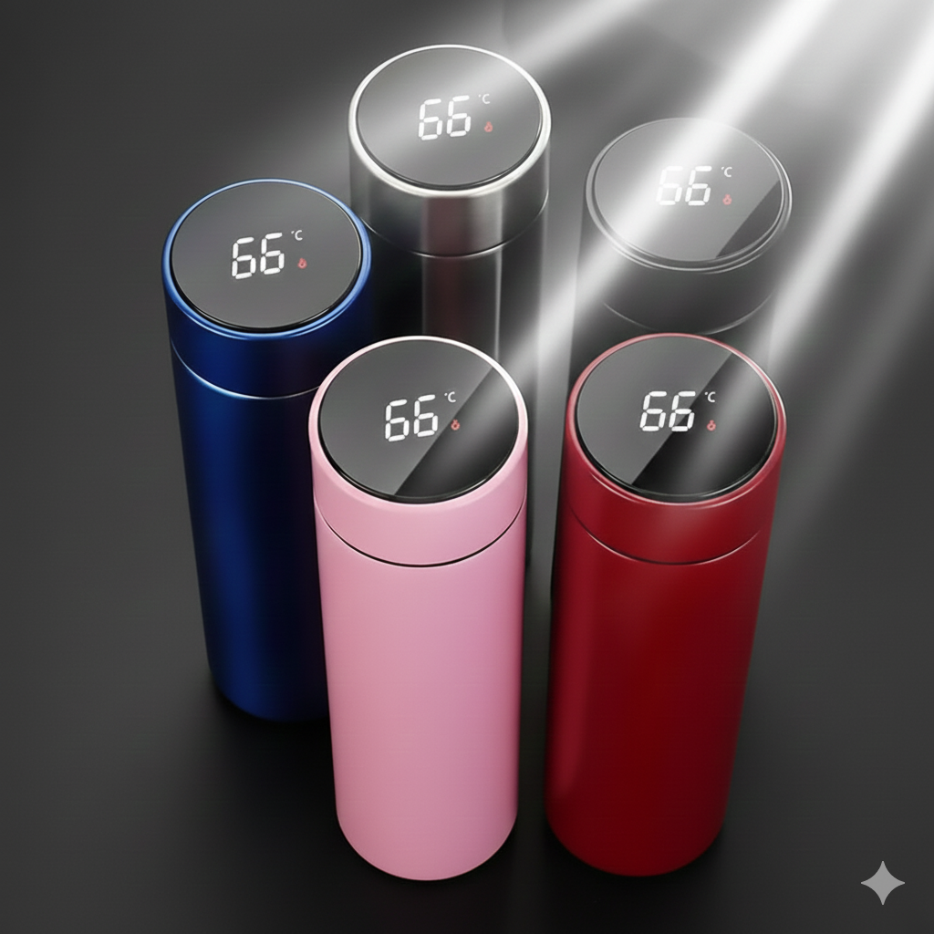 500ML Temperature Display Thermos Cup Stainless Steel Divided Thermos Bottle Outdoor Vacuum Insulated Cup