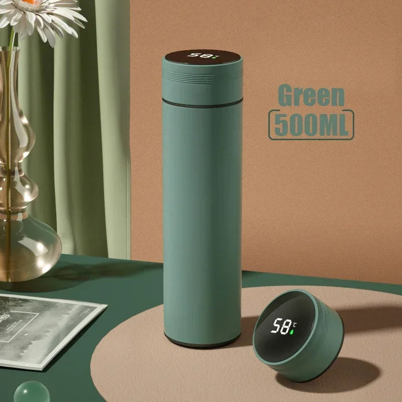 500ML Temperature Display Thermos Cup Stainless Steel Divided Thermos Bottle Outdoor Vacuum Insulated Cup